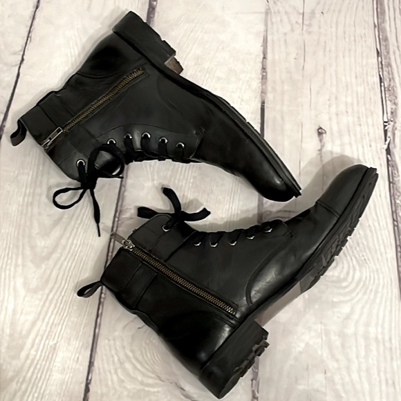 Banana Republic Broderick Men’s Black Leather Boots Size 9.5 - Picture 5 of 13